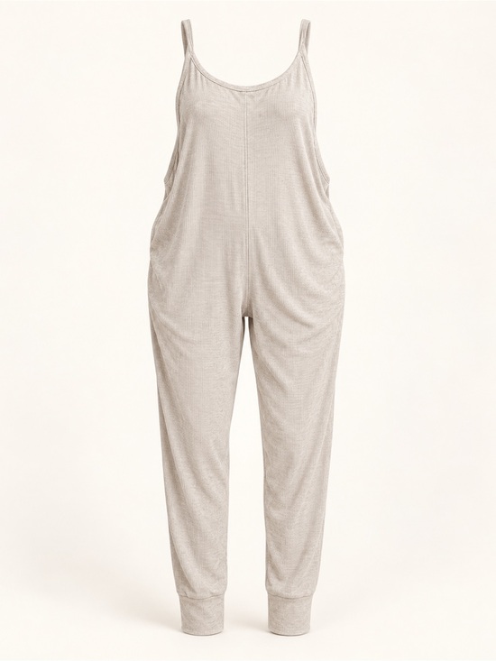 Smash + Tess Pants - Smash + Tess Ribbed Tank Jumpsuit in grey